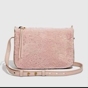 Madewell pink Sherpa shoulder bag